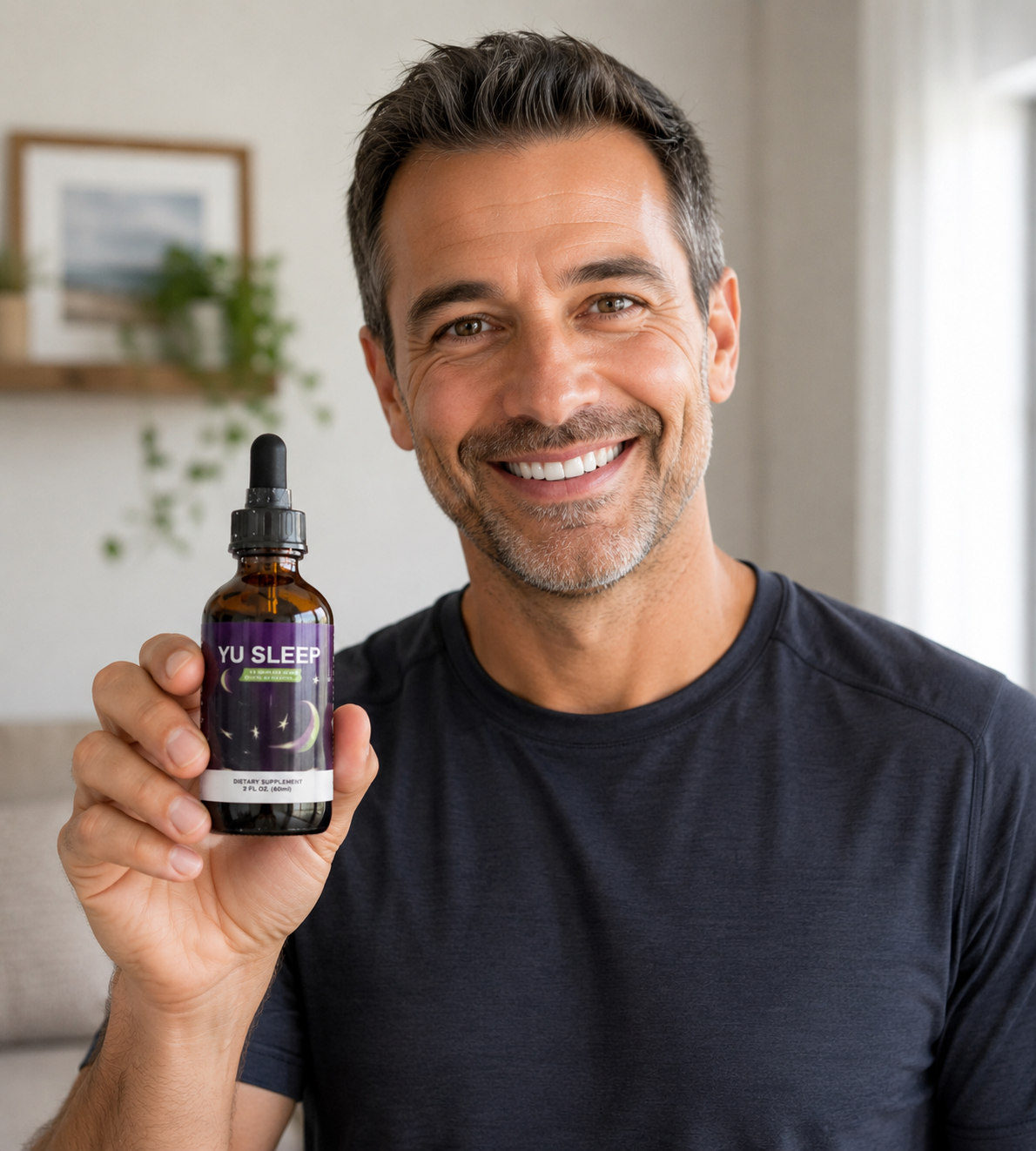 LipoTrine customer holding LipoTrine fat-burning gummies bottle