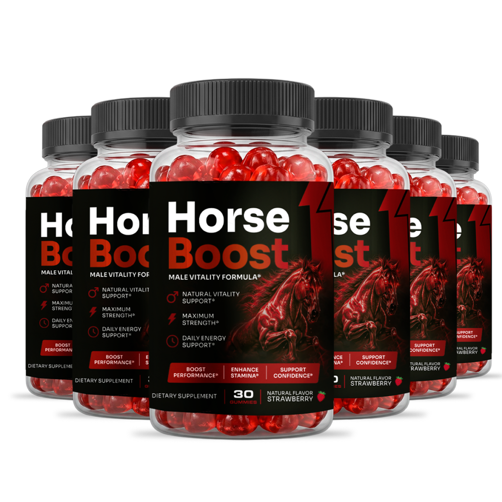 Horse Boost 6 bottle pack - male vitality and testosterone support gummies